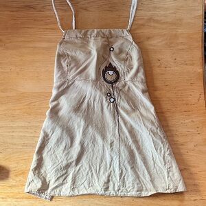 Flutterby Butterfly artisan beige dress